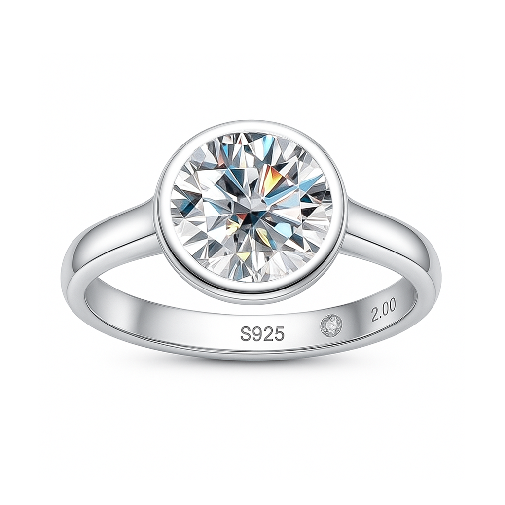 Anel Ponto de Luz Moissanite
