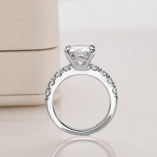 Anel Solitário Real Moissanite Banhado a Ouro 18k