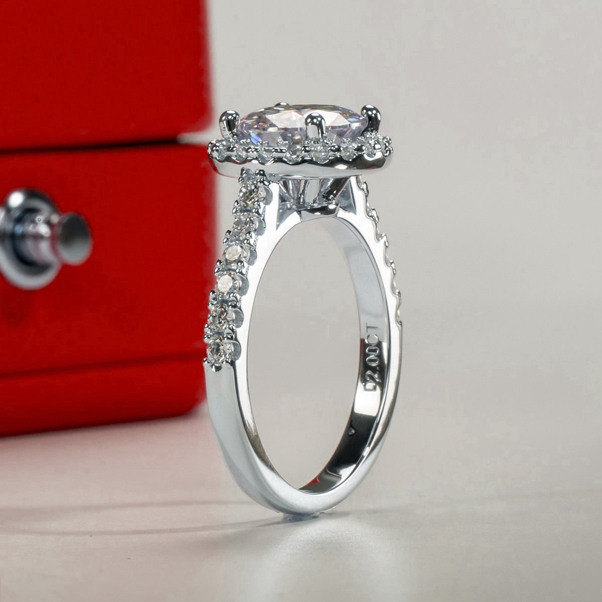 Anel Coroa Brilhante Moissanite Cravejado