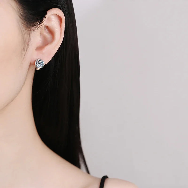 Brinco Brilho Sereno Moissanite Banhado a Ouro 18k