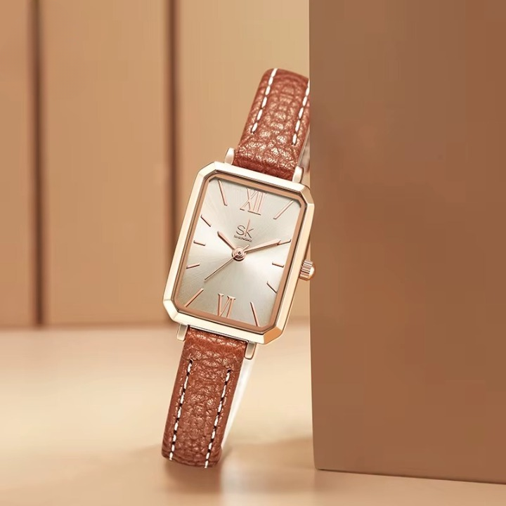 Relógio Feminino Aurora Pulseira de Couro 27mm