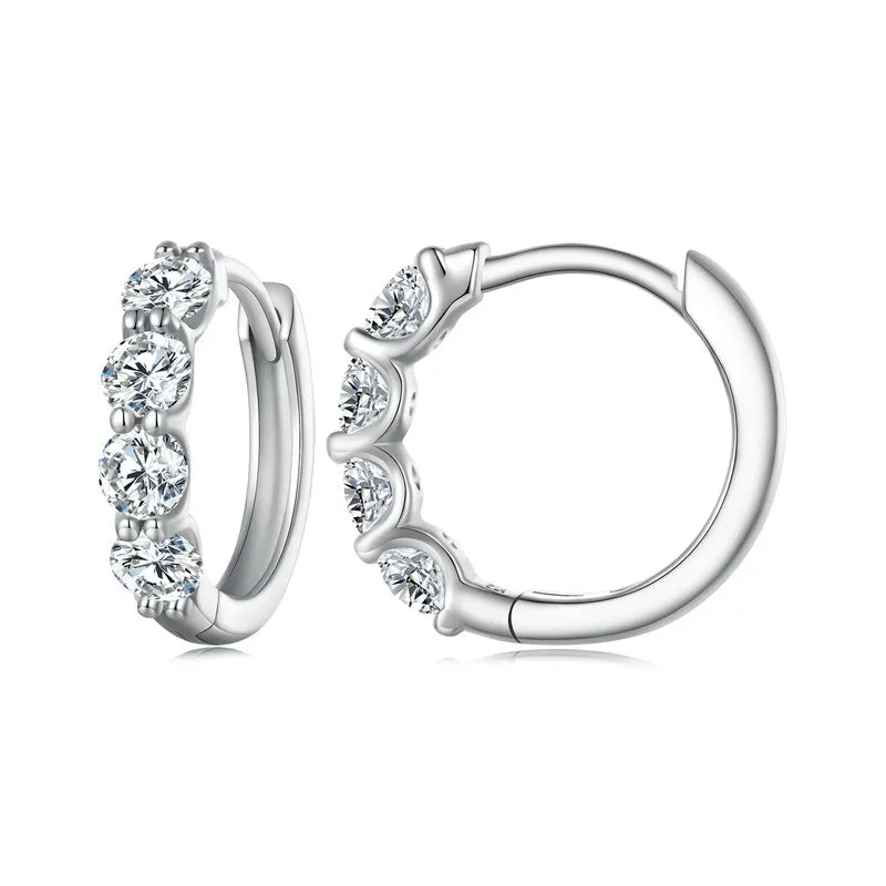 Brinco Coroa de Luzes Moissanite