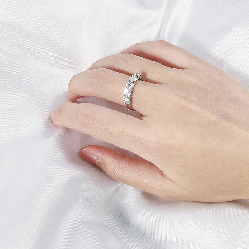Anel Quintessência Moissanite Banhado a Ouro 18k