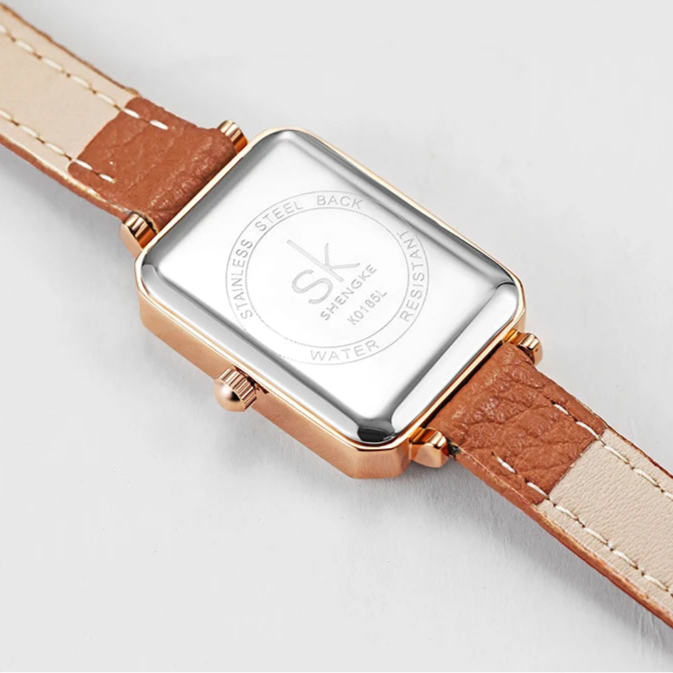 Relógio Feminino Aurora Pulseira de Couro 27mm
