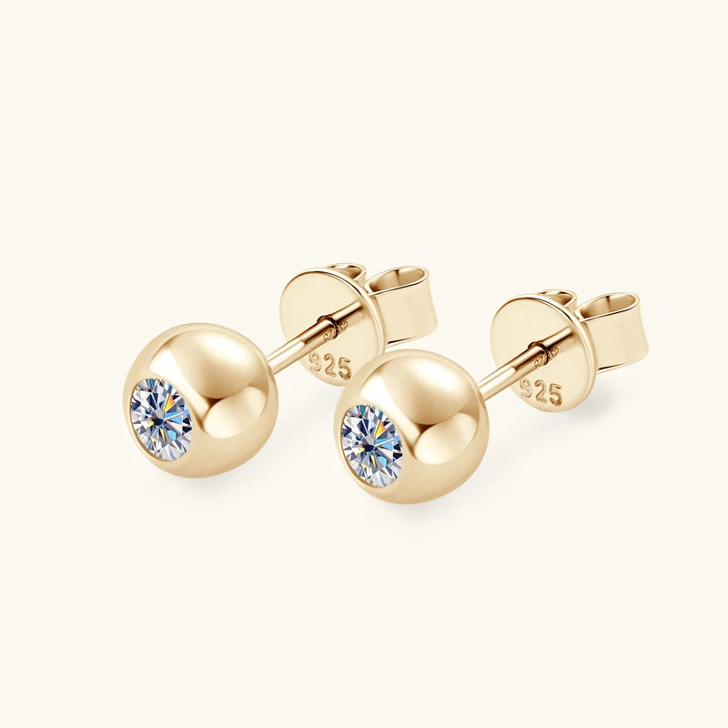 Brinco Ponto Brilhante Moissanite