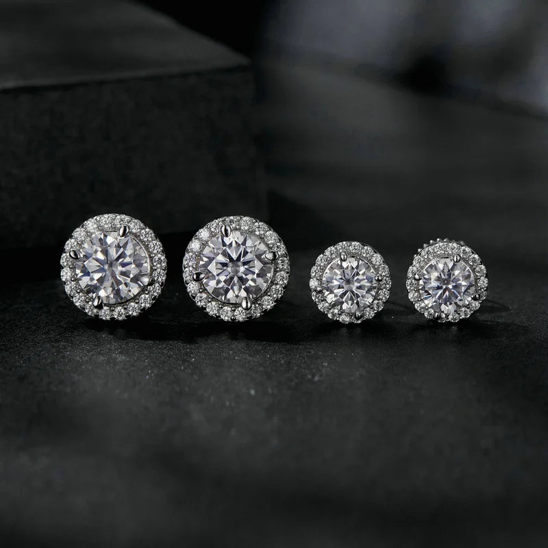 Brinco Sphere Moissanite Banhado a Ouro 18k