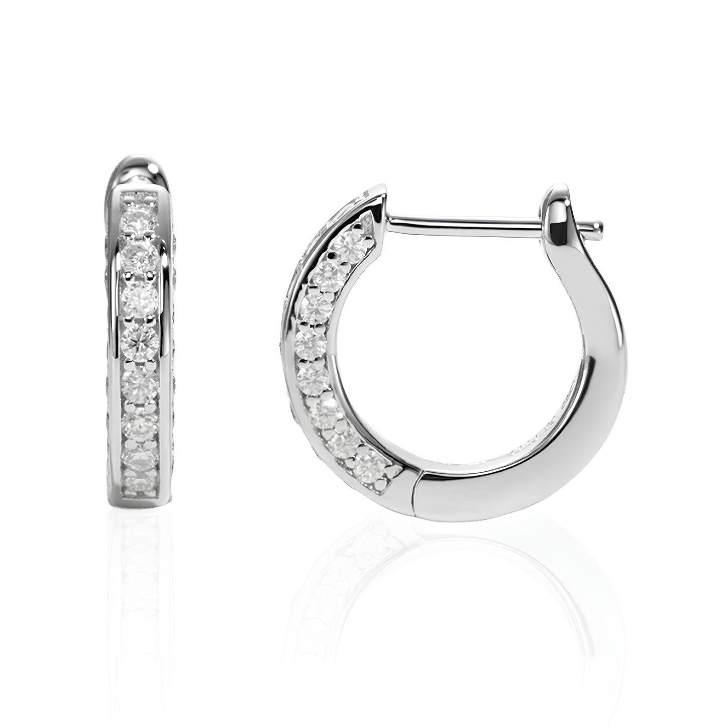 Brinco Radiance Moissanite em Prata Banhado a Ouro 18k