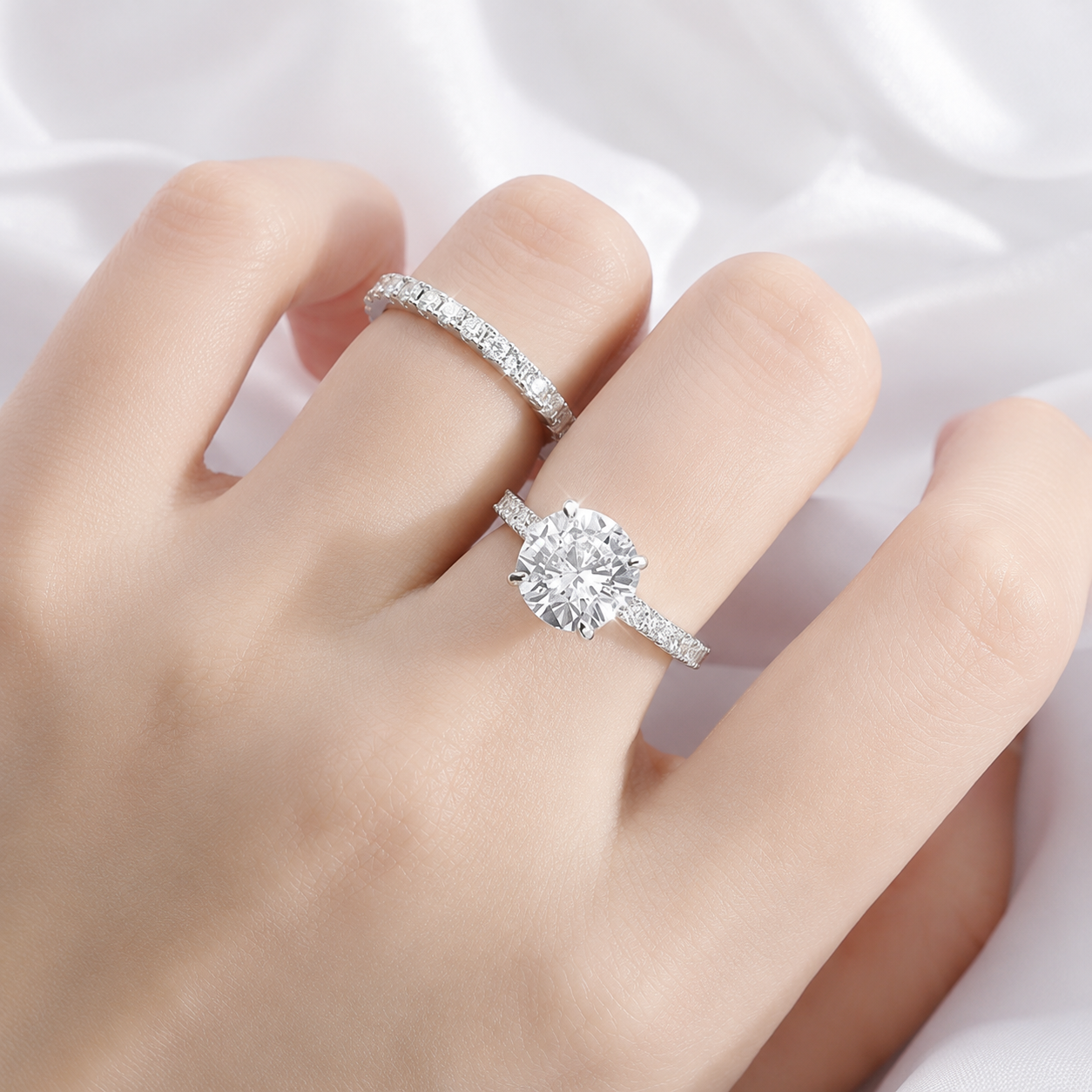 Conjunto Alvor Moissanite Banhado a Ouro 18k