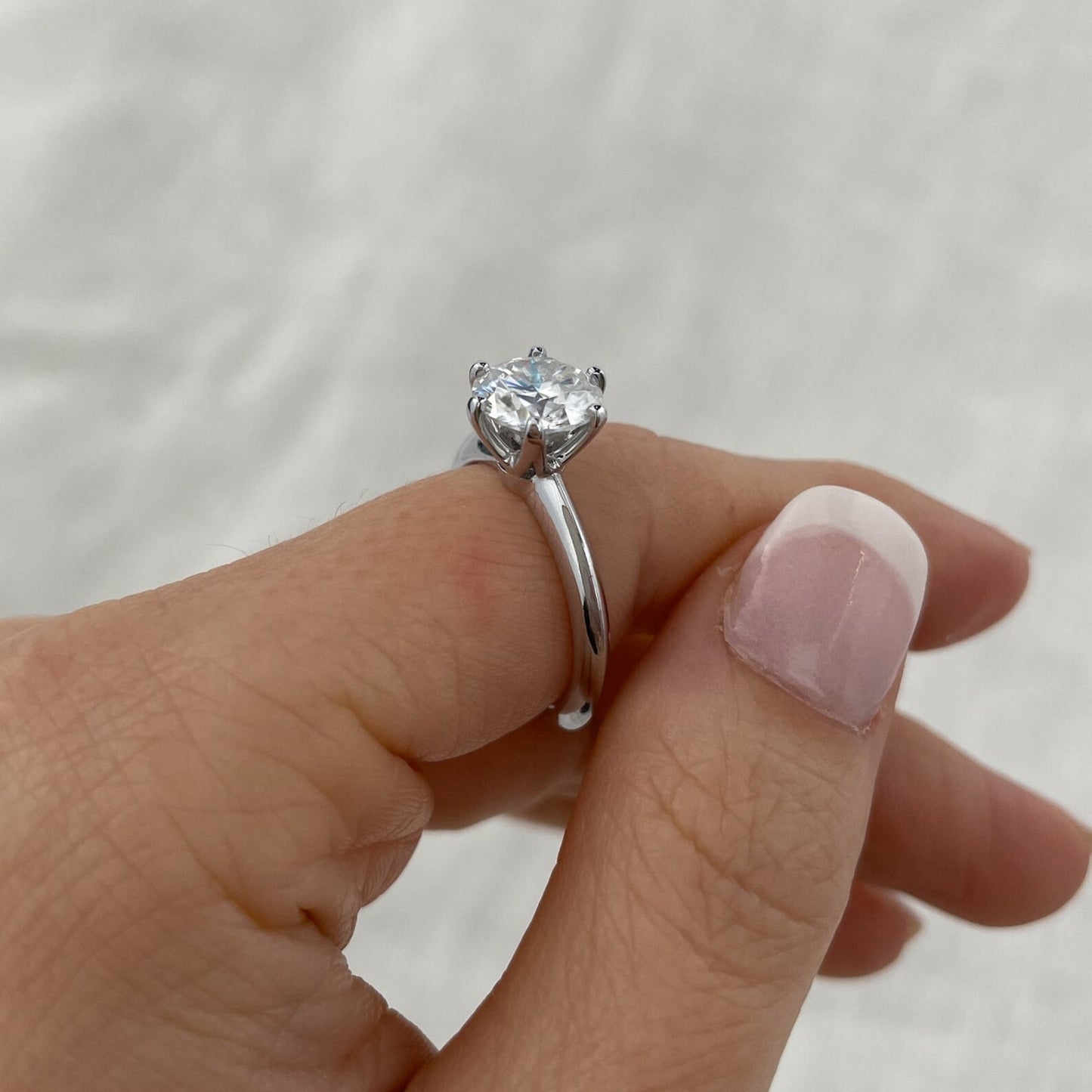 Anel Solitário Brilhante Moissanite