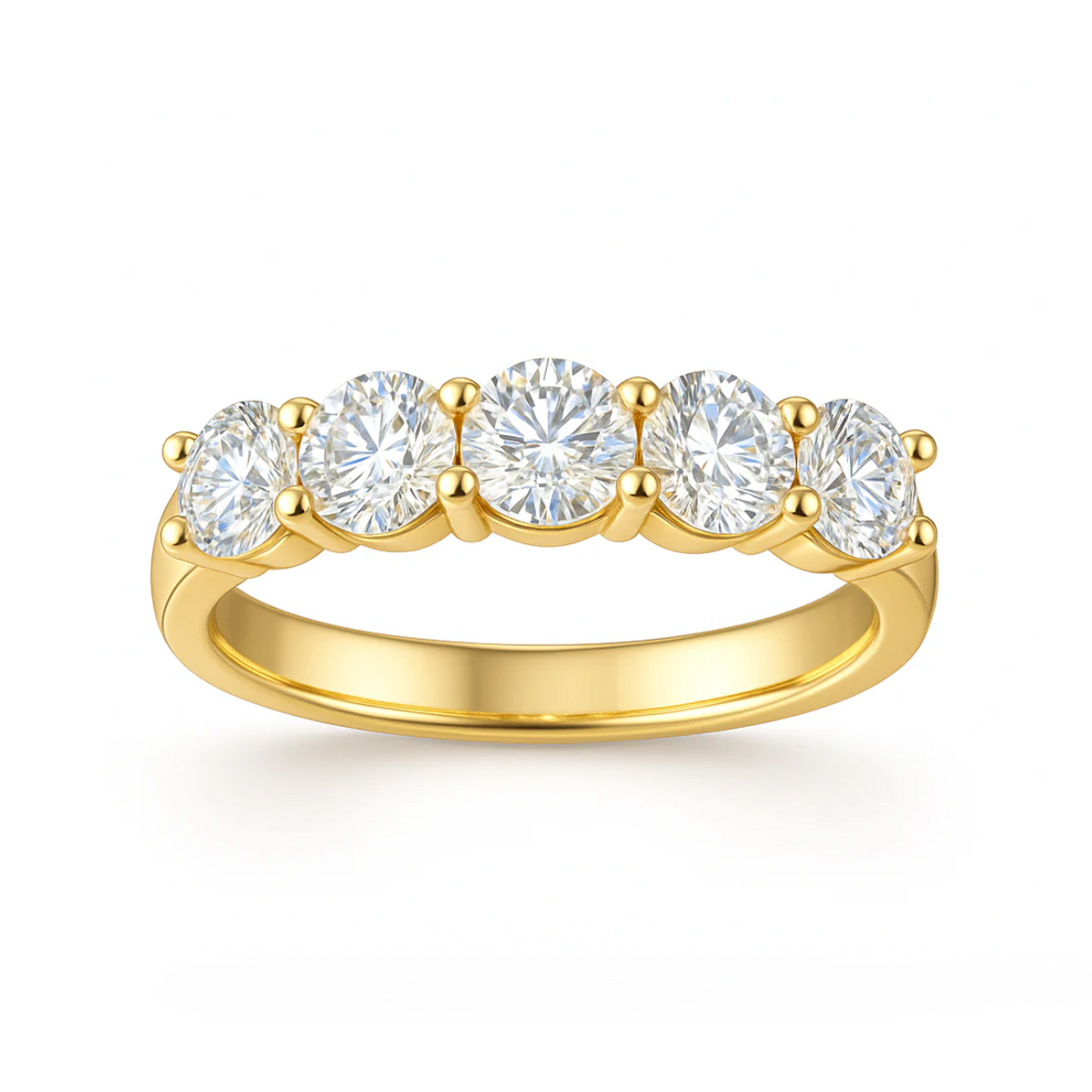 Anel Quintessência Moissanite Banhado a Ouro 18k