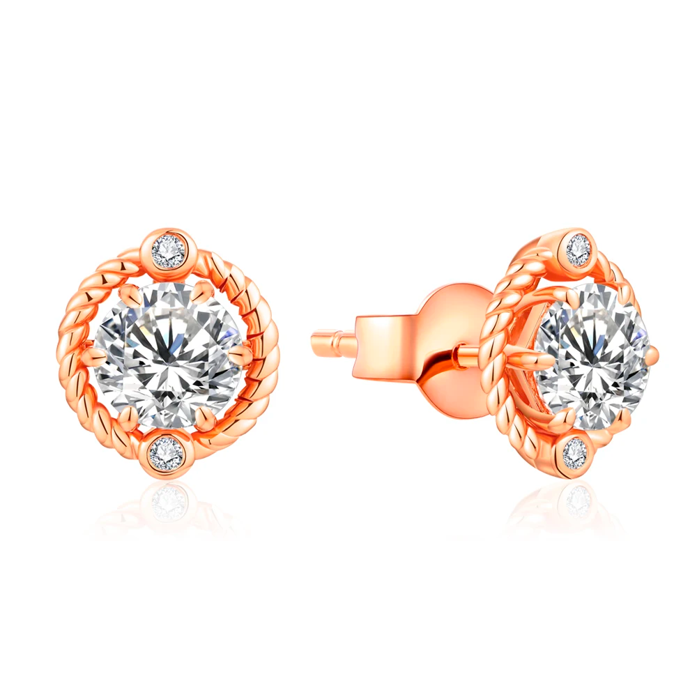 Brinco Espiral Moissanite Banhado à Ouro 18k - Loratta
