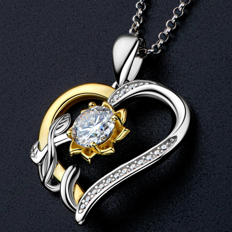 Colar Eterna Paixão Moissanite em Prata Folheada a Ouro 18K - Loratta