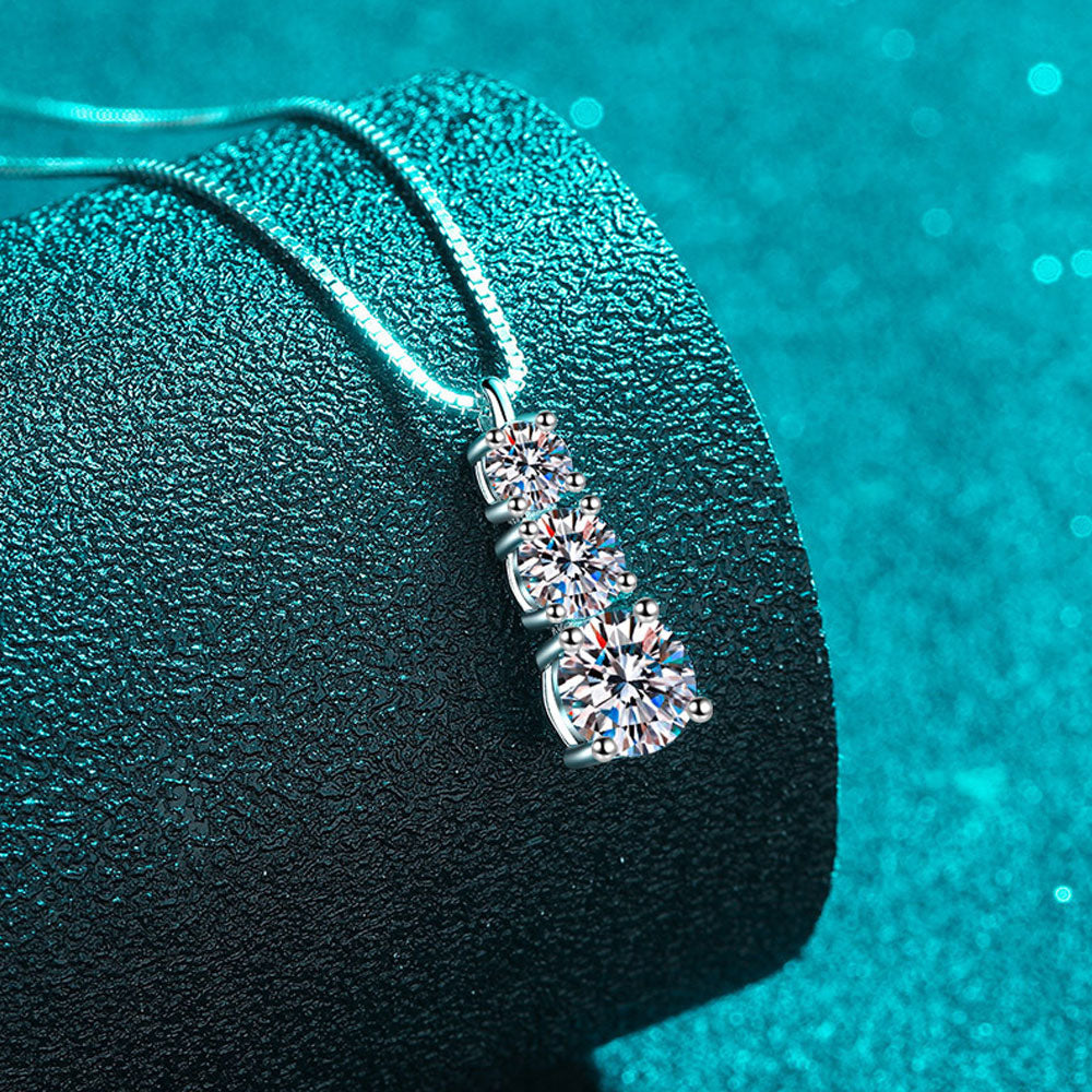 Colar Brilho da Alma Moissanite em Prata - Loratta