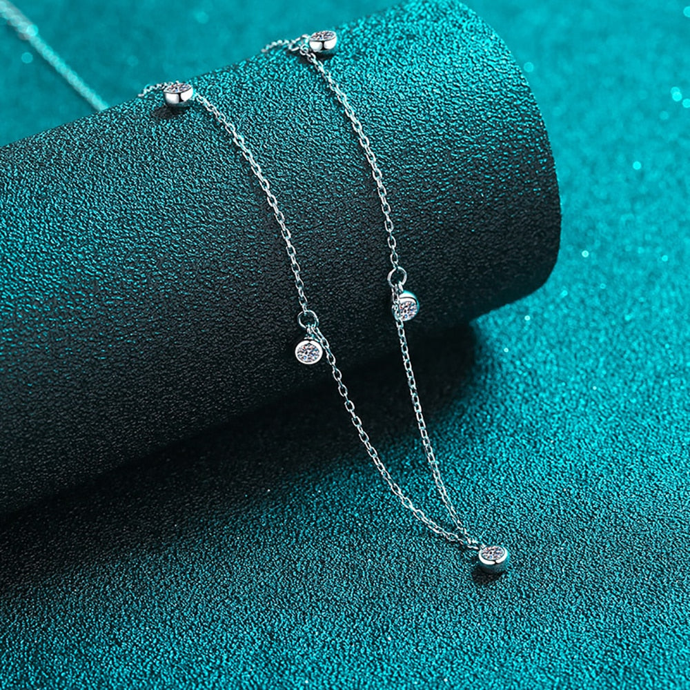 Colar Shine Moissanites em Prata - Loratta