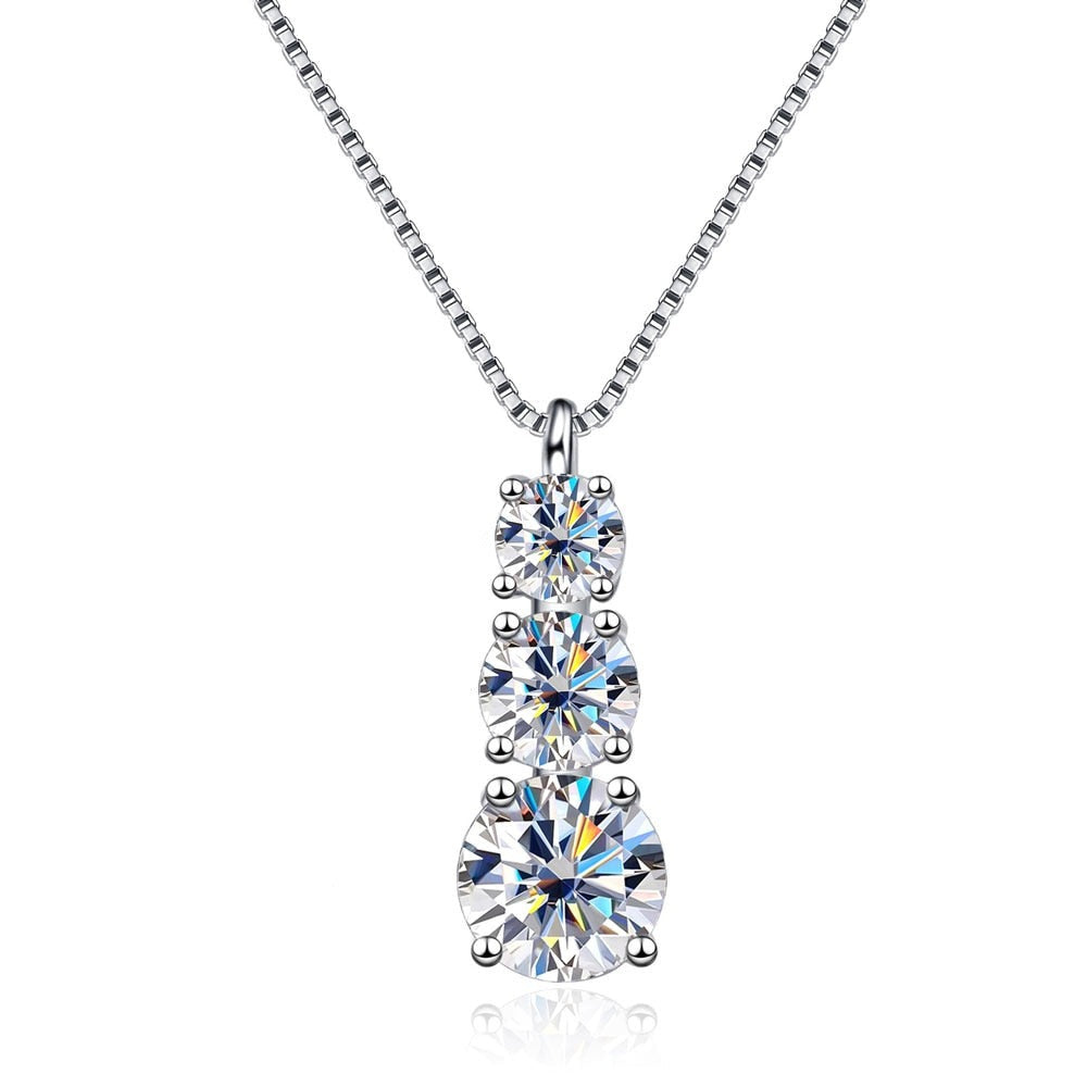 Colar Brilho da Alma Moissanite em Prata - Loratta