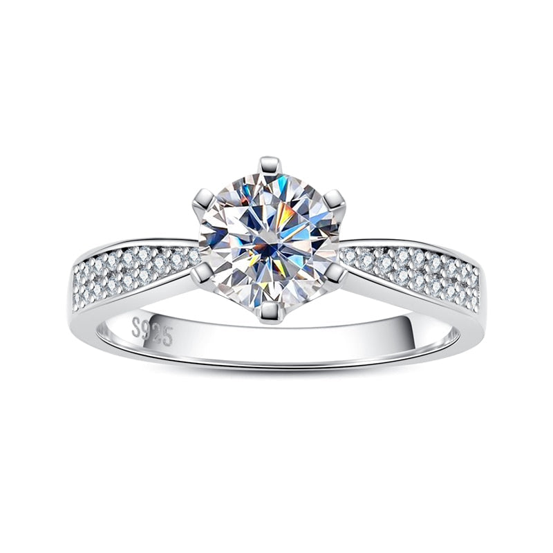 Anel Borealis Moissanite Cravejado - Loratta
