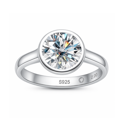 Anel Ponto de Luz Moissanite