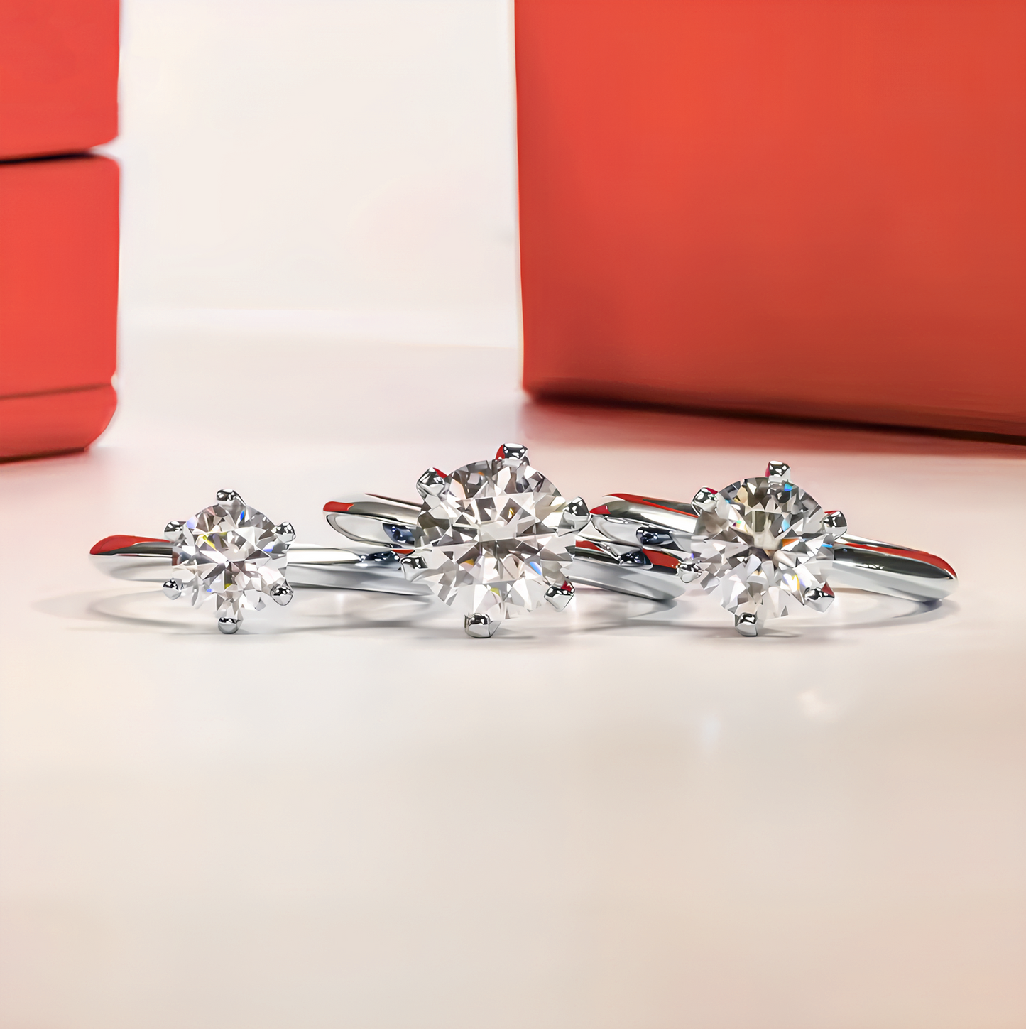 Anel Solitário Brilhante Moissanite