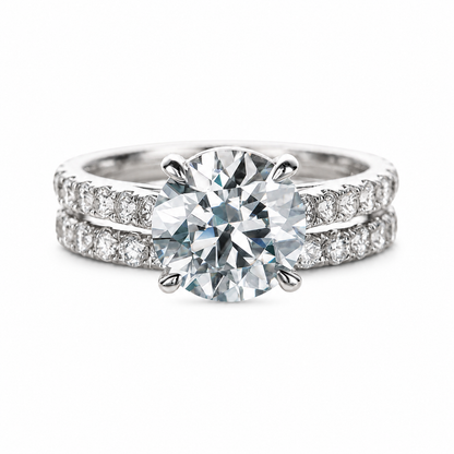 Conjunto Alvor Moissanite Banhado a Ouro 18k