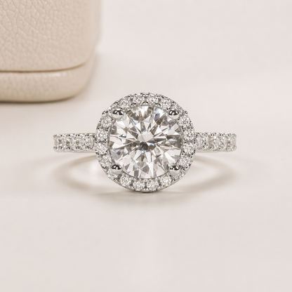 Anel Coroa Brilhante Moissanite Cravejado Banhado a Ouro 18k