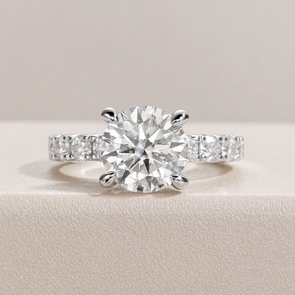 Anel Solitário Real Moissanite Banhado a Ouro 18k