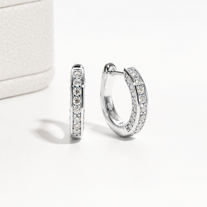 Brinco Radiance Moissanite Banhado a Ouro 18k
