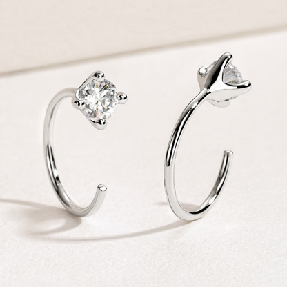 Brinco Ponto Luminoso Moissanite Banhado a Ouro 18k