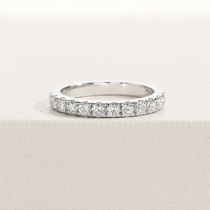 Meia Aliança Shimmer Moissanite Banhada a Ouro 18k