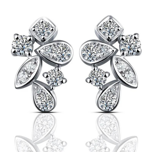 Brinco Pedras Irregulares Moissanite - Loratta 