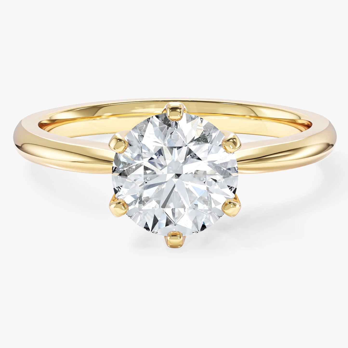 Anel Solitário Solara Moissanite em Ouro 18k