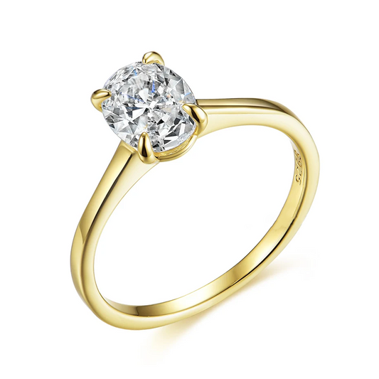 Anel Elegância Oval Moissanite