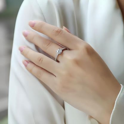 Anel Solitário Vértice Moissanite Banhado a Ouro 18k