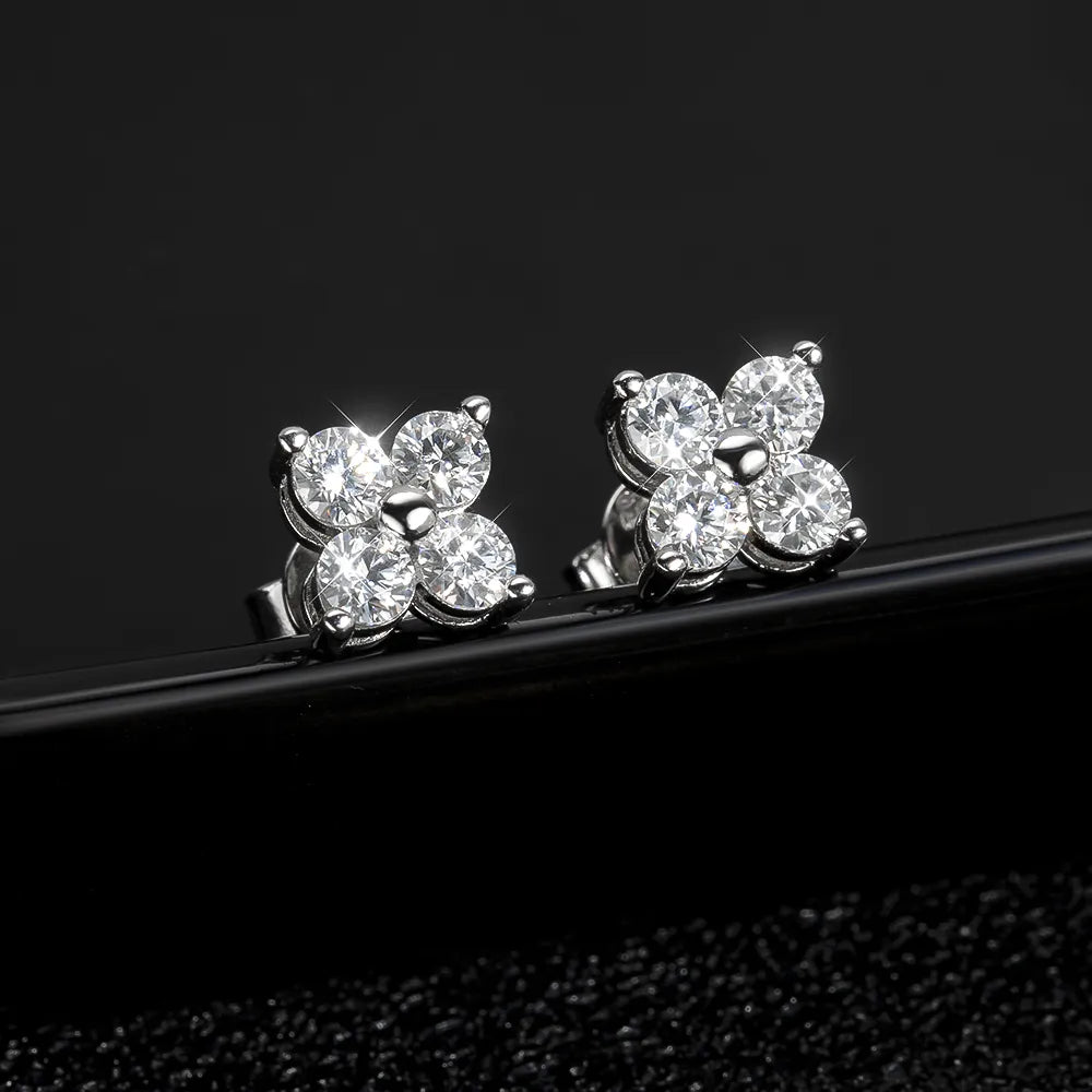 Brinco 4 Pedras Moissanite - Loratta 