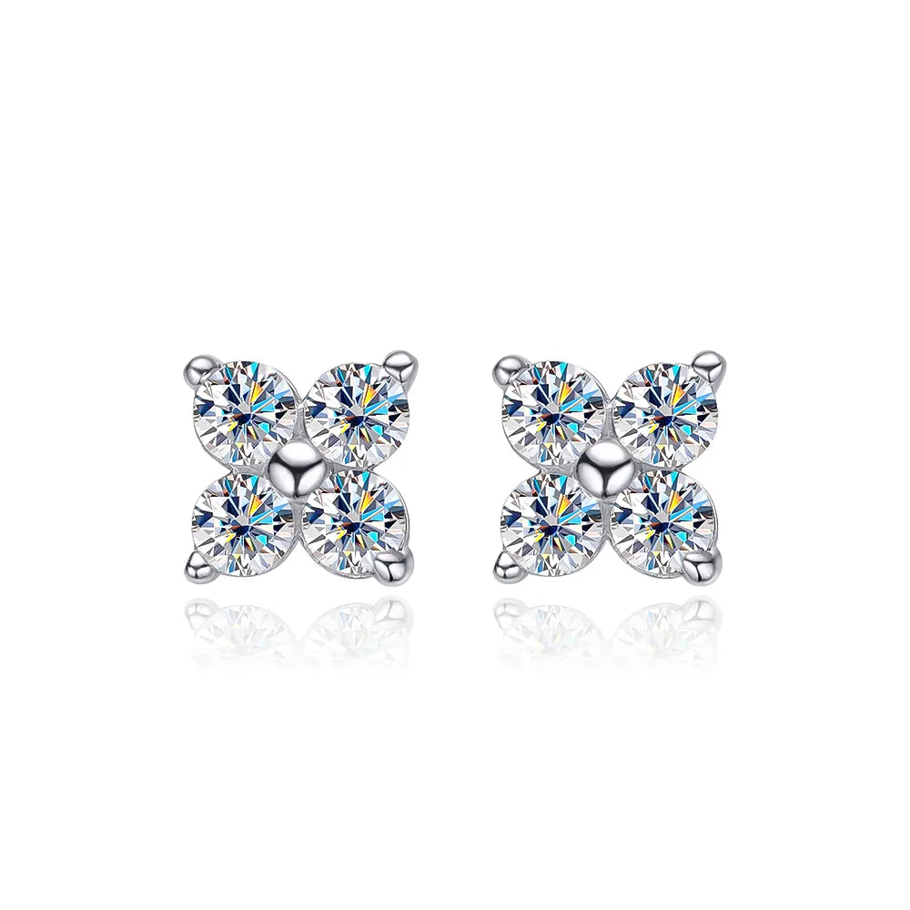 Brinco 4 Pedras Moissanite - Loratta 