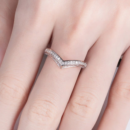 Meia Aliança Vênus Moissanite em Prata Banhada a Ouro