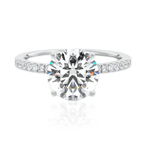 Anel Coroa de Luz Moissanite Banhado a Ouro 18k