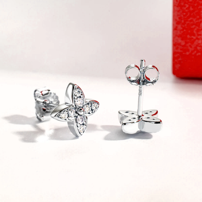 Brinco Pedras Cintilantes Moissanite Banhado a Ouro 18k