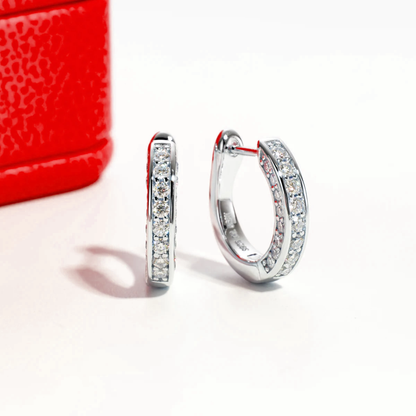 Brinco Radiance Moissanite em Prata Banhado a Ouro 18k