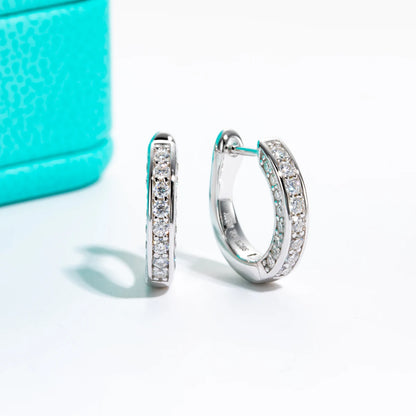 Brinco Radiance Moissanite em Prata Banhado a Ouro 18k