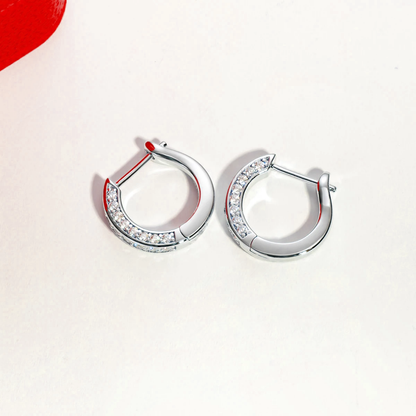 Brinco Radiance Moissanite em Prata Banhado a Ouro 18k