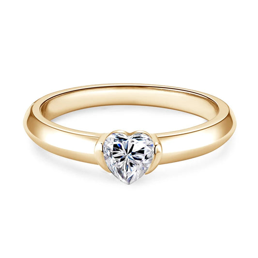 Anel Essência do Amor Moissanite Banhado a Ouro 18k