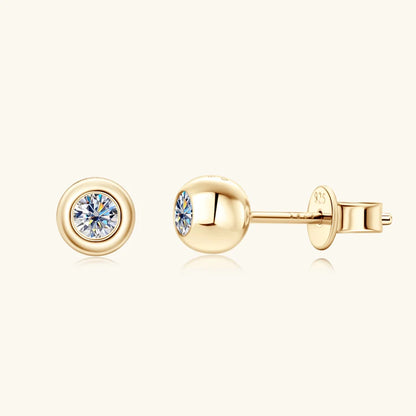 Brinco Ponto Brilhante Moissanite
