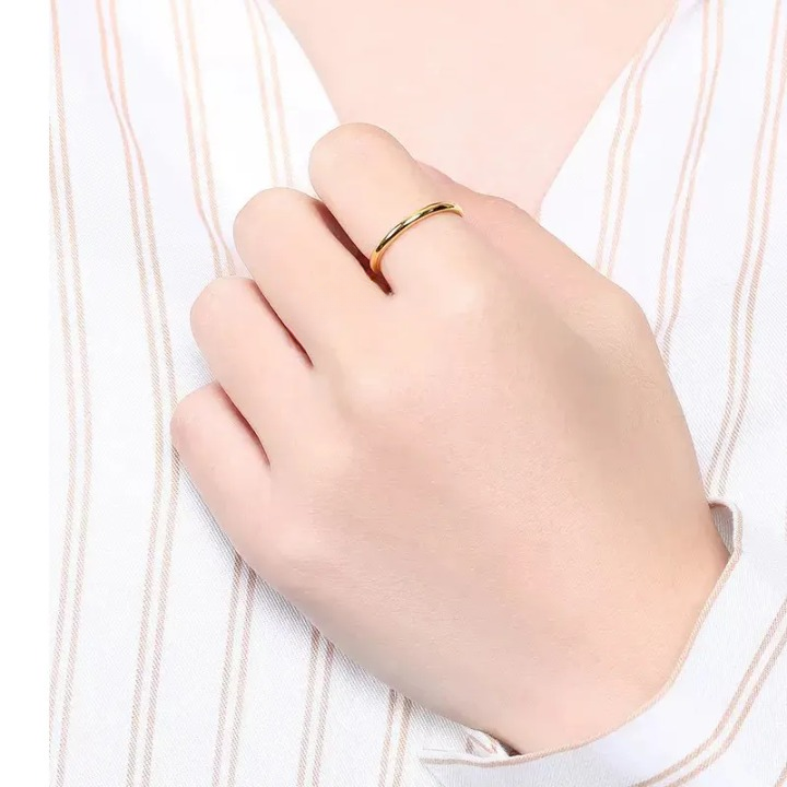 Aliança Finesse Ouro 18k AU750 - Loratta 