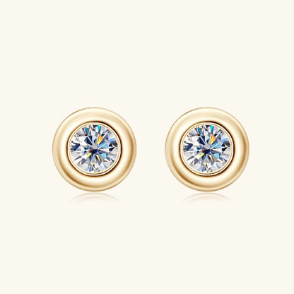 Brinco Ponto Brilhante Moissanite