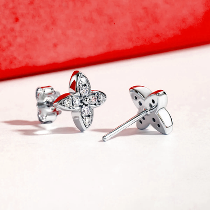 Brinco Pedras Cintilantes Moissanite Banhado a Ouro 18k
