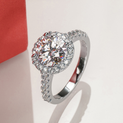 Anel Coroa Brilhante Moissanite Cravejado