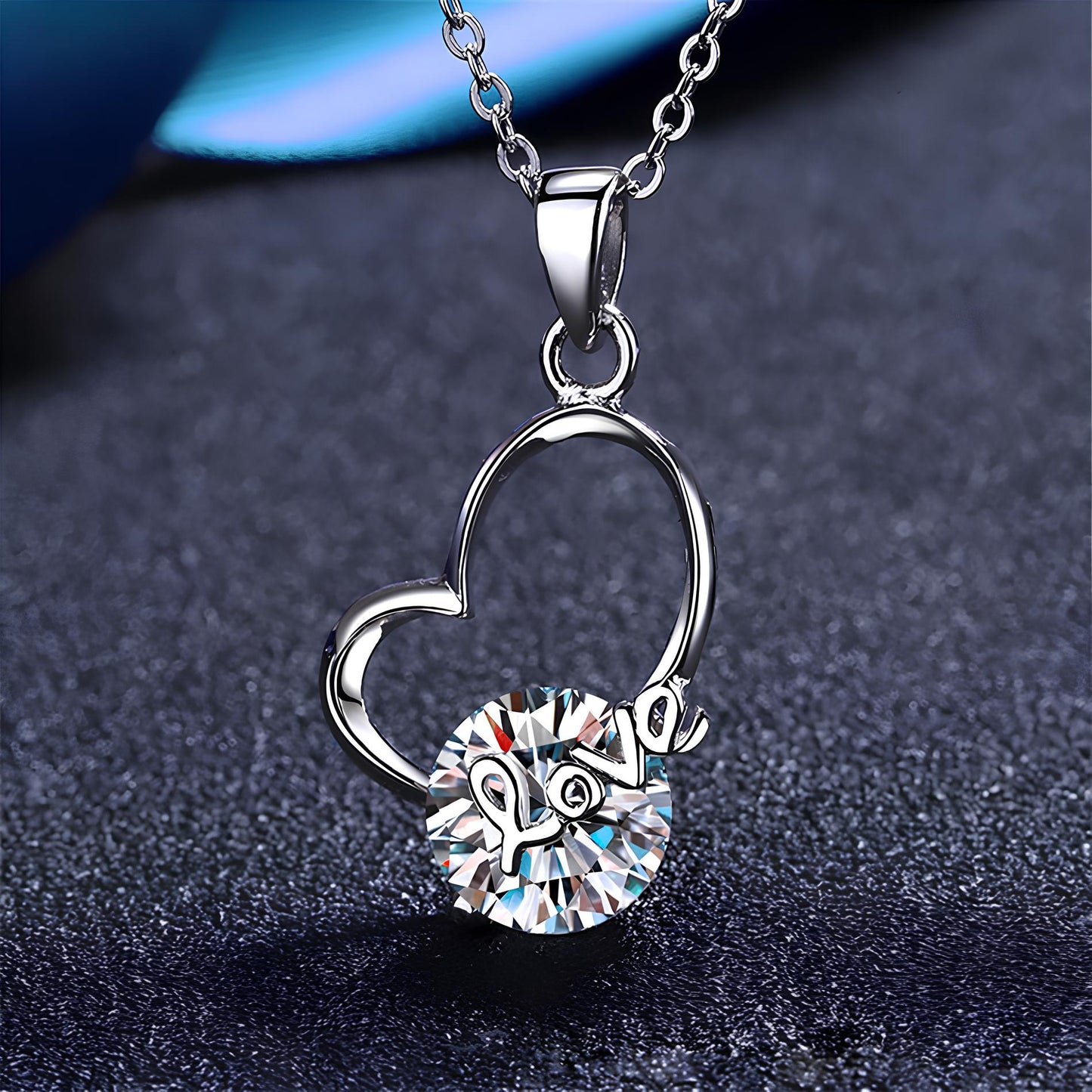 Colar Destino do Amor Moissanite em Prata
