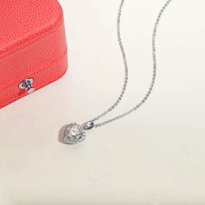 Colar Ponto de Amor Moissanite Banhado a Ouro