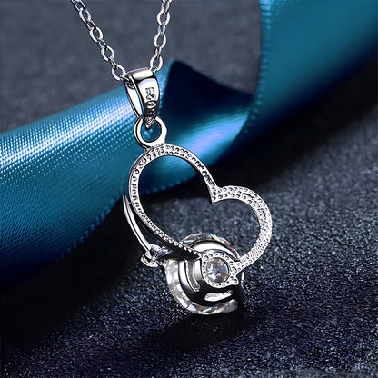 Colar Destino do Amor Moissanite em Prata
