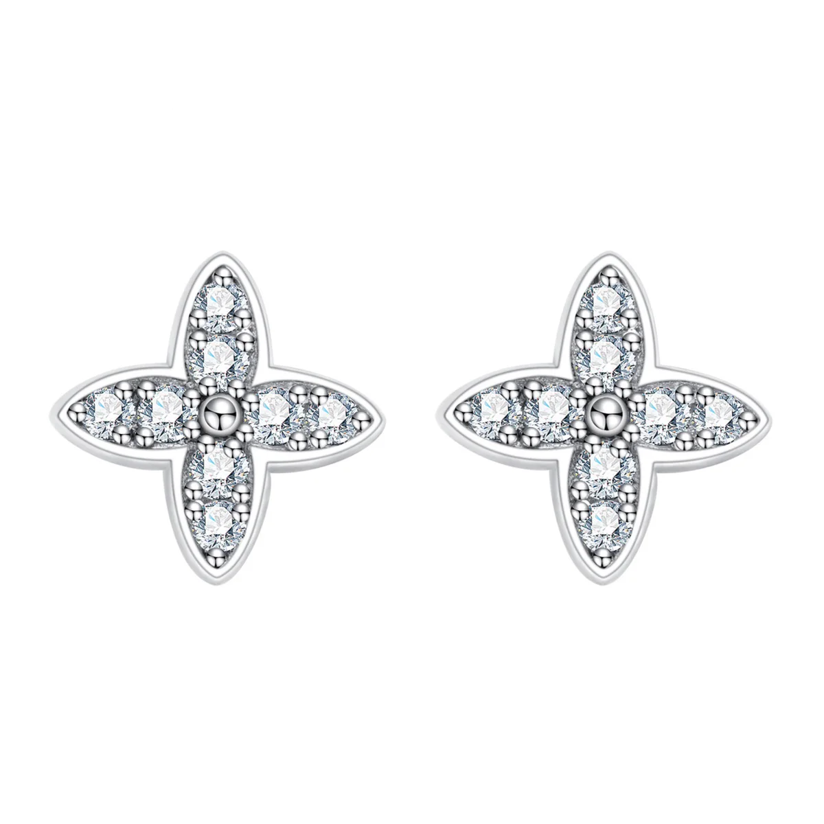Brinco Pedras Cintilantes Moissanite Banhado a Ouro 18k